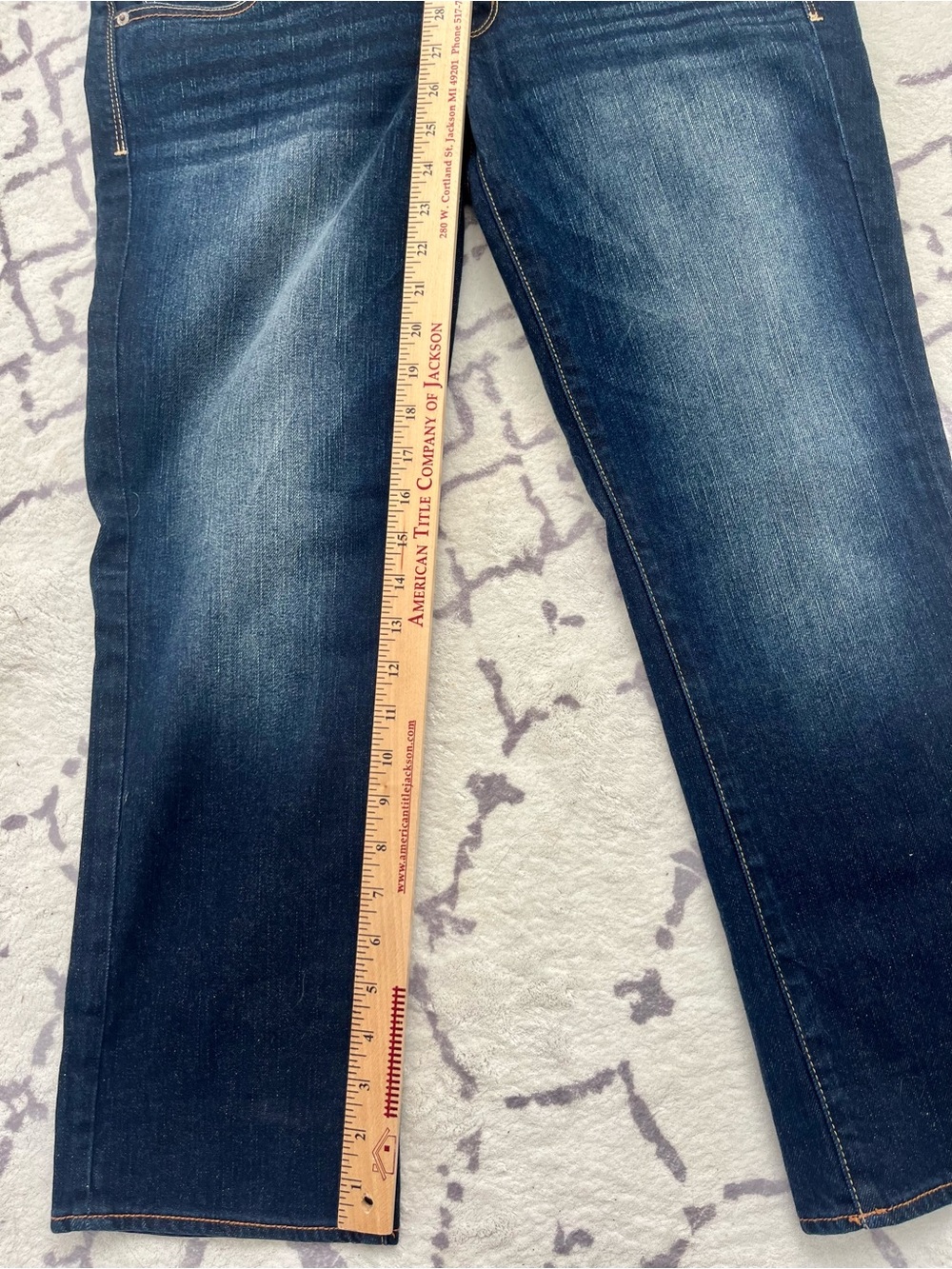 American Eagle women’s size 12 dark wash Artist cropped stretch denim jeans - Picture 7 of 7